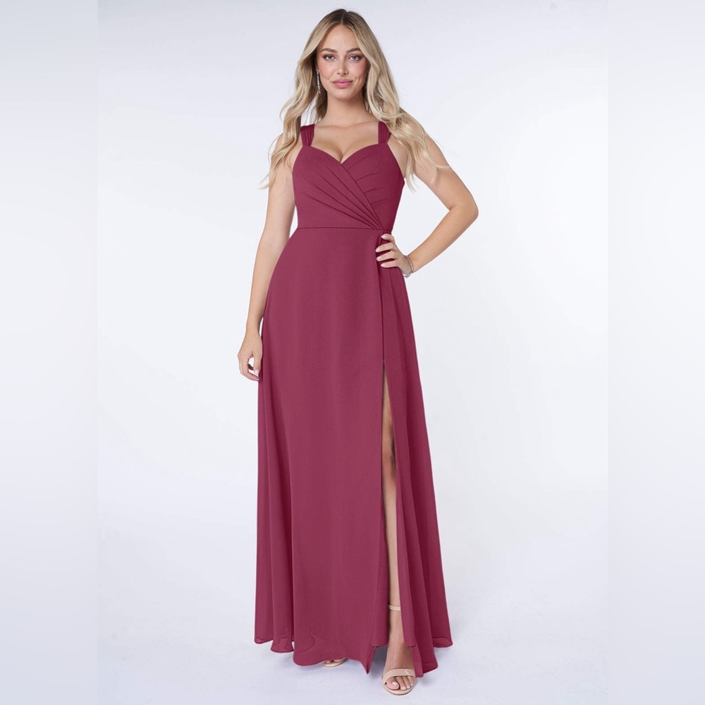 Azazie Nahrin Dress in Cabernet